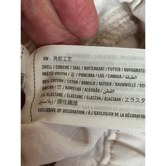 Abercrombie & Fitch white denim Jacket, Y2K revival, streetwear, moto inspired - Picture 6 of 6